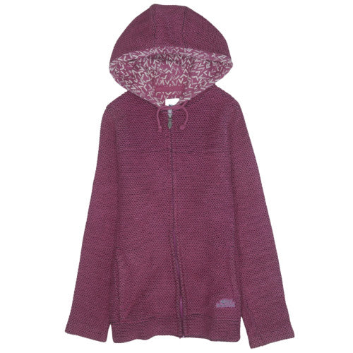 Weird Fish Women's Purple Zip Hoodie Size 12 Cotton Blend Casual Warm