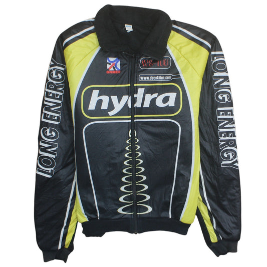 Decathlon Men's Black Yellow Hydra Track Jacket Size M Polyester