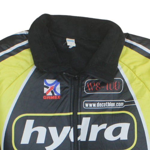 Decathlon Men's Black Yellow Hydra Track Jacket Size M Polyester