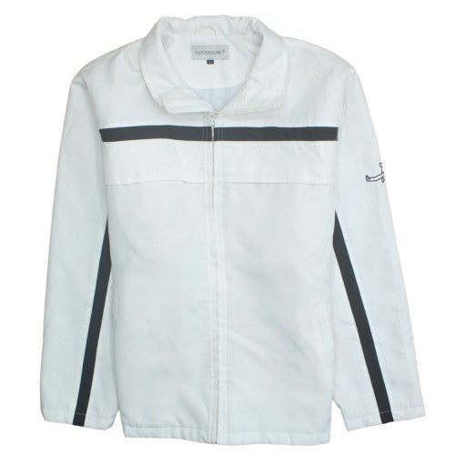 Clockhouse Men's White Basic Jacket L Lightweight Zip Up