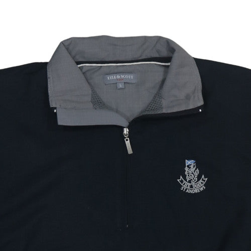 Lyle & Scott Men’s Black Short Sleeve 1/4 Zip Golf Jacket L