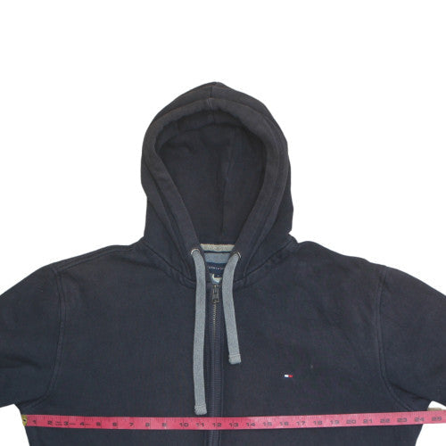 Tommy Hilfiger Men's Black Full Zip Hoodie L Classic Cotton Blend