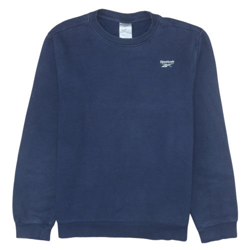 Reebok Men's Blue Pullover Sweatshirt M Crew Neck Fleece