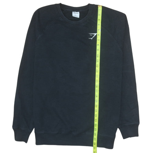Gymshark Men's Black L Pullover Crew Neck Fleece Sweatshirt