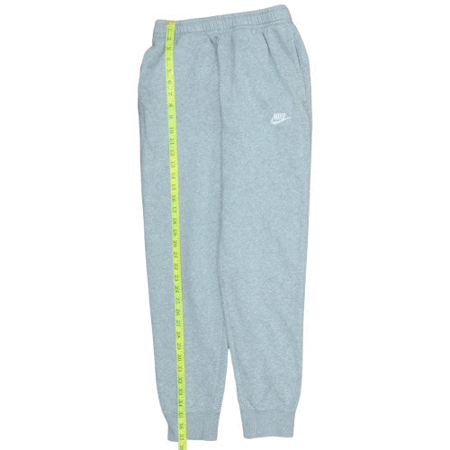 Nike Men Grey Fleece Sweatpants S Regular Fit Casual Trousers