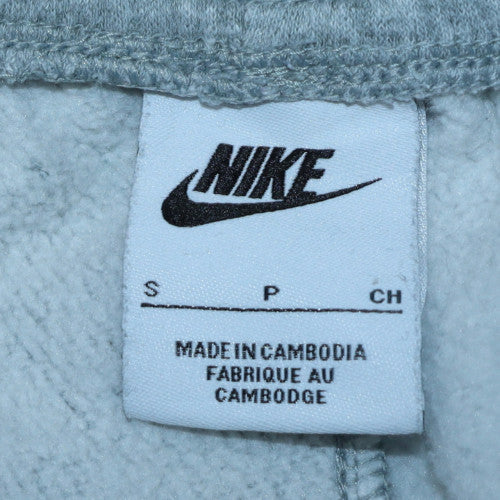 Nike Men Grey Fleece Sweatpants S Regular Fit Casual Trousers