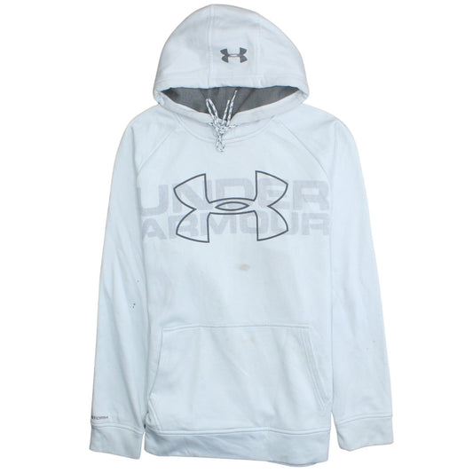 Under Armour Men's White M Pullover Hoodie ColdGear Loose Fit