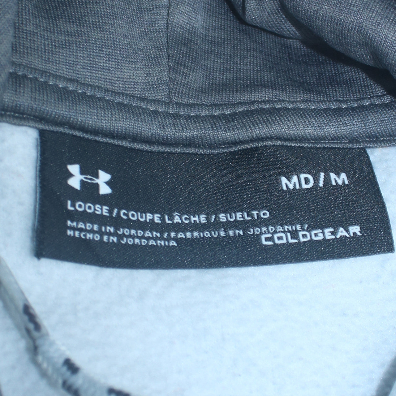 Under Armour Men's White M Pullover Hoodie ColdGear Loose Fit