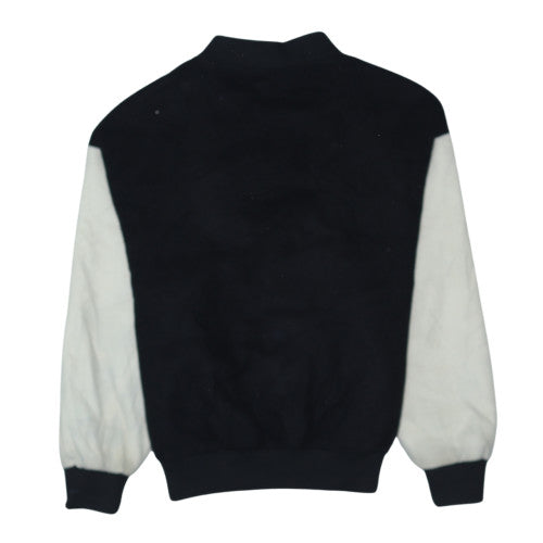 Subdued Men's Black and White Varsity Jacket XS Classic Bomber Style