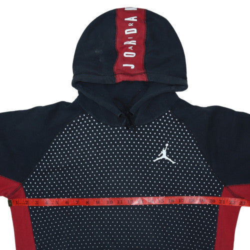Jordan Mens Navy Red Hoodie M Pullover Cotton Blend Sports Style