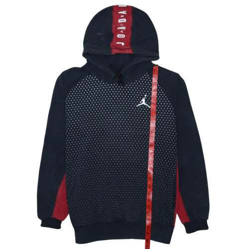 Jordan Mens Navy Red Hoodie M Pullover Cotton Blend Sports Style