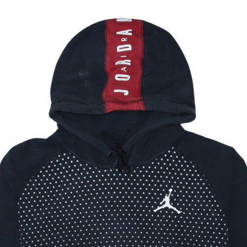 Jordan Mens Navy Red Hoodie M Pullover Cotton Blend Sports Style