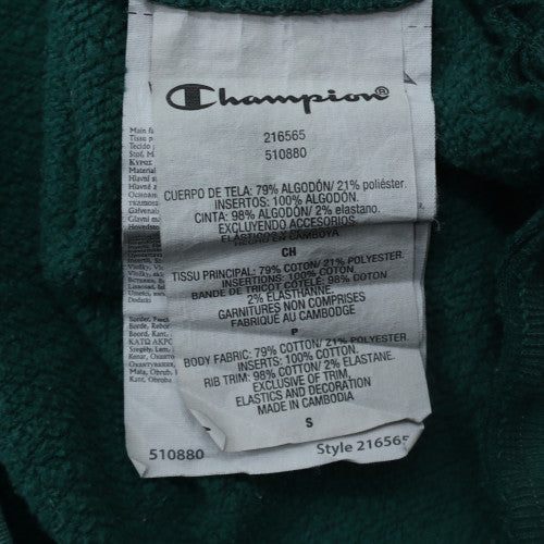 Champion Women's Black Green Small 1/4 Zip Sweatshirt Pullover