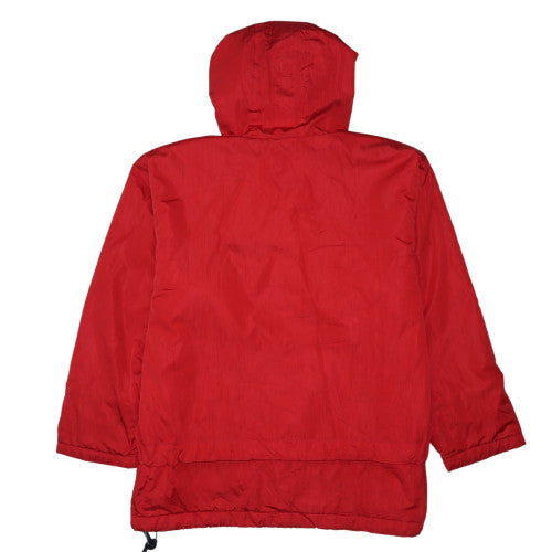 Luhta Men’s Red Anorak Jacket Hooded Lined Waterproof Size L