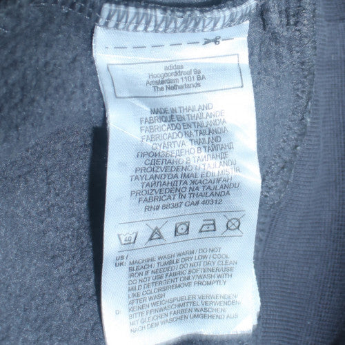 Adidas Boys Grey Pullover Hoodie 15-16 Years XL Logo Graphic Hooded Sweatshirt