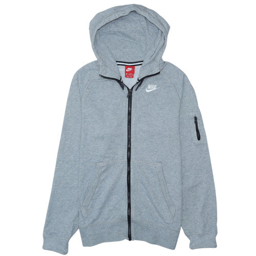 Nike Men's Grey S Full Zip Hooded Cotton Sweatshirt