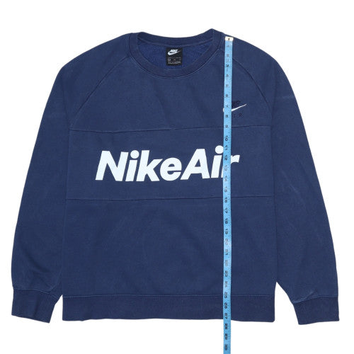 Nike Air Women’s Blue XXL Pullover Sweatshirt Crew Neck Logo Cotton Blend