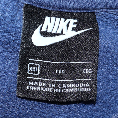 Nike Air Women’s Blue XXL Pullover Sweatshirt Crew Neck Logo Cotton Blend