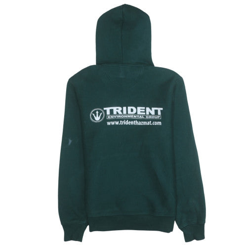 Port & Company Men's Green Pullover Hoodie M Logo Fleece Sweatshirt