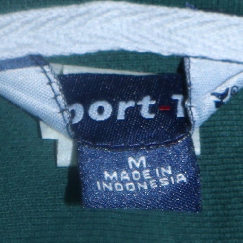Port & Company Men's Green Pullover Hoodie M Logo Fleece Sweatshirt