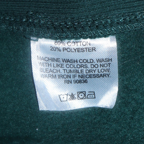 Port & Company Men's Green Pullover Hoodie M Logo Fleece Sweatshirt