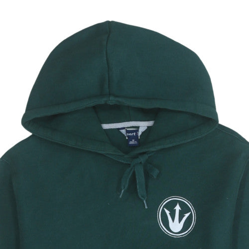 Port & Company Men's Green Pullover Hoodie M Logo Fleece Sweatshirt