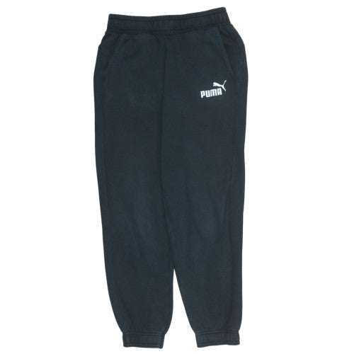Puma Boys Black Jogger Trousers 6 Years Fleece Sweatpants