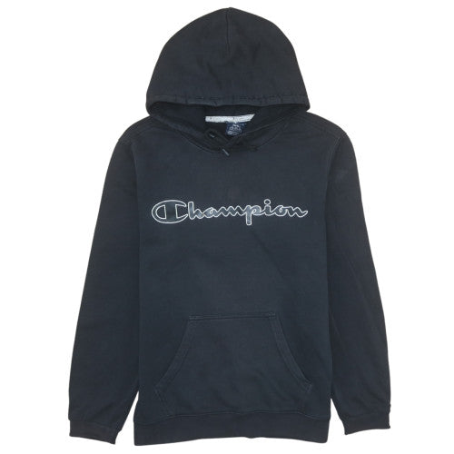 Champion Men's Black Small Pullover Hoodie with Logo