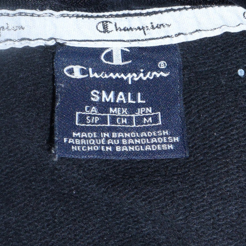 Champion Men's Black Small Pullover Hoodie with Logo