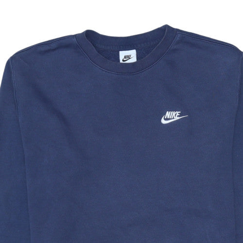 Nike Men's Blue Pullover Sweatshirt Size S Regular Fit Crew Neck