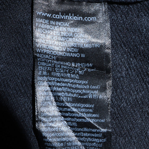 Calvin Klein Jeans Men Black Logo Crew Neck Sweatshirt Size S