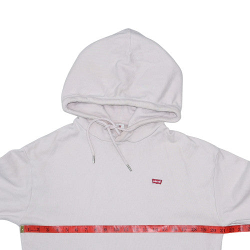 Levi's Women's White XS Pullover Hoodie with Logo Detail