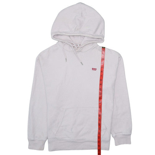 Levi's Women's White XS Pullover Hoodie with Logo Detail
