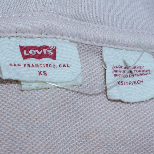 Levi's Women's White XS Pullover Hoodie with Logo Detail