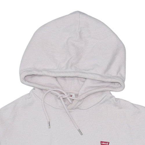 Levi's Women's White XS Pullover Hoodie with Logo Detail