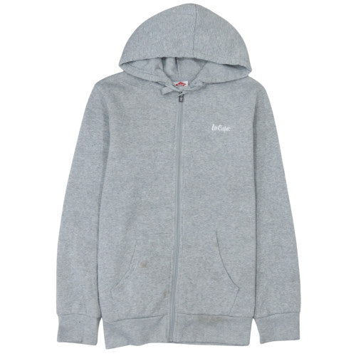 Lee Cooper Womens Grey Full Zip Hoodie Size 14 Cotton Blend Casual