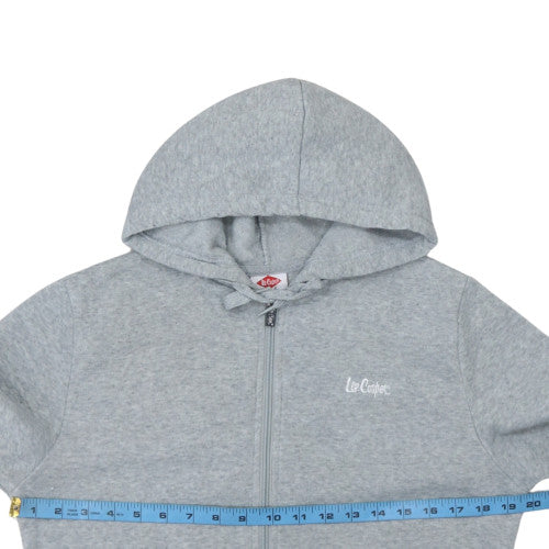 Lee Cooper Womens Grey Full Zip Hoodie Size 14 Cotton Blend Casual