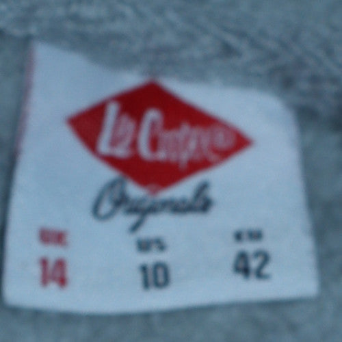 Lee Cooper Womens Grey Full Zip Hoodie Size 14 Cotton Blend Casual