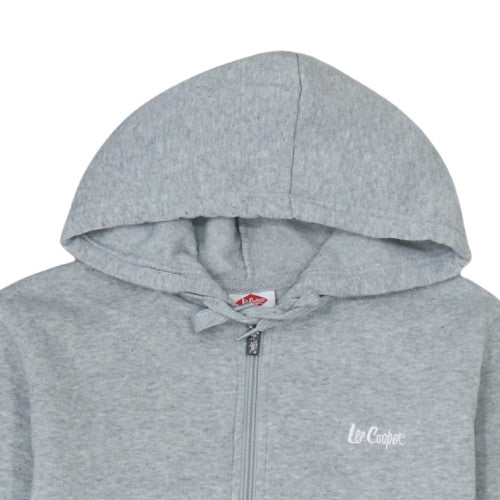 Lee Cooper Womens Grey Full Zip Hoodie Size 14 Cotton Blend Casual