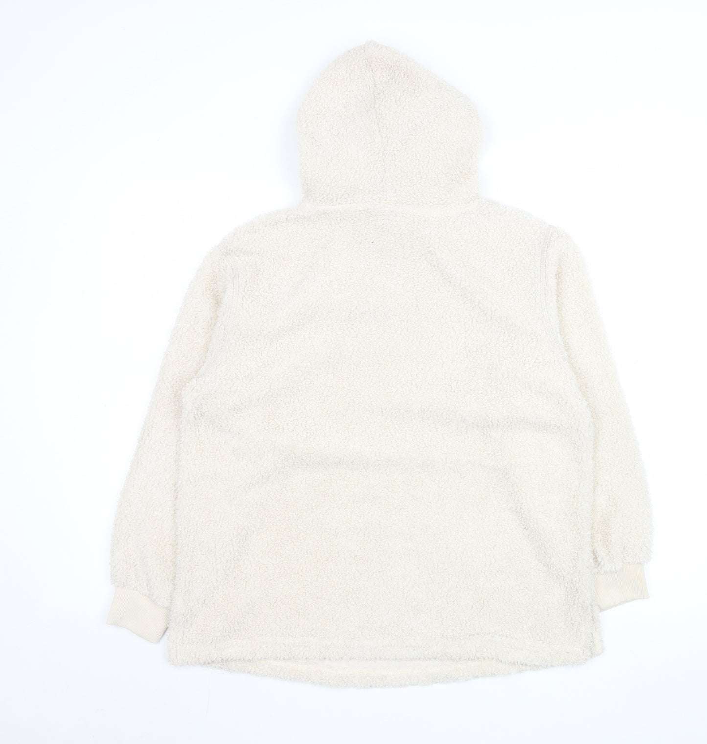 ASOS DESIGN Women’s Beige Hooded Teddy Pullover Hoodie UK 8