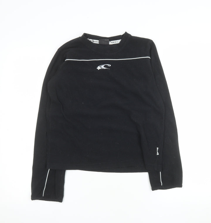 O'Neill Women Black Medium Pullover Sweatshirt Fleece Polyester
