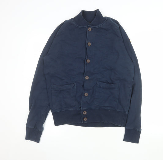 Lyle & Scott Men's Blue Cotton Bomber Jacket Size M