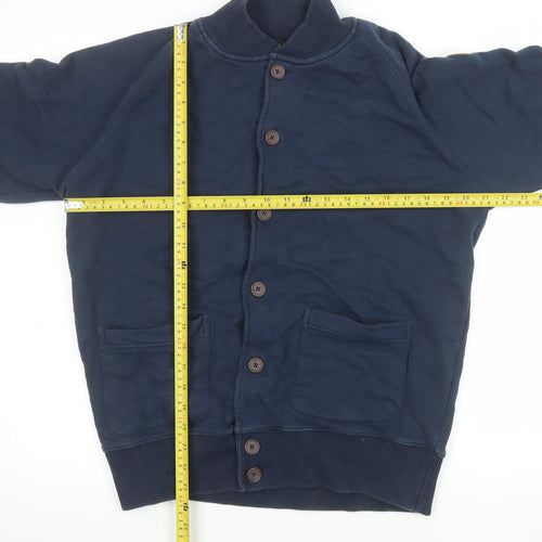 Lyle & Scott Men's Blue Cotton Bomber Jacket Size M