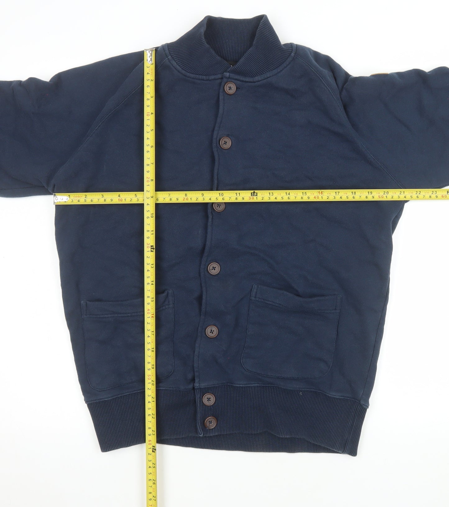 Lyle & Scott Men's Blue Cotton Bomber Jacket Size M