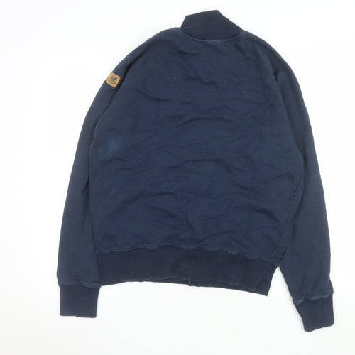 Lyle & Scott Men's Blue Cotton Bomber Jacket Size M
