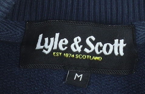 Lyle & Scott Men's Blue Cotton Bomber Jacket Size M