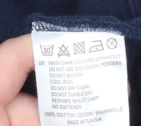 Lyle & Scott Men's Blue Cotton Bomber Jacket Size M