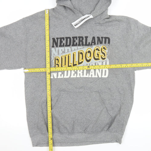 Gildan Men's Grey Nederland Bulldogs Pullover Hoodie M