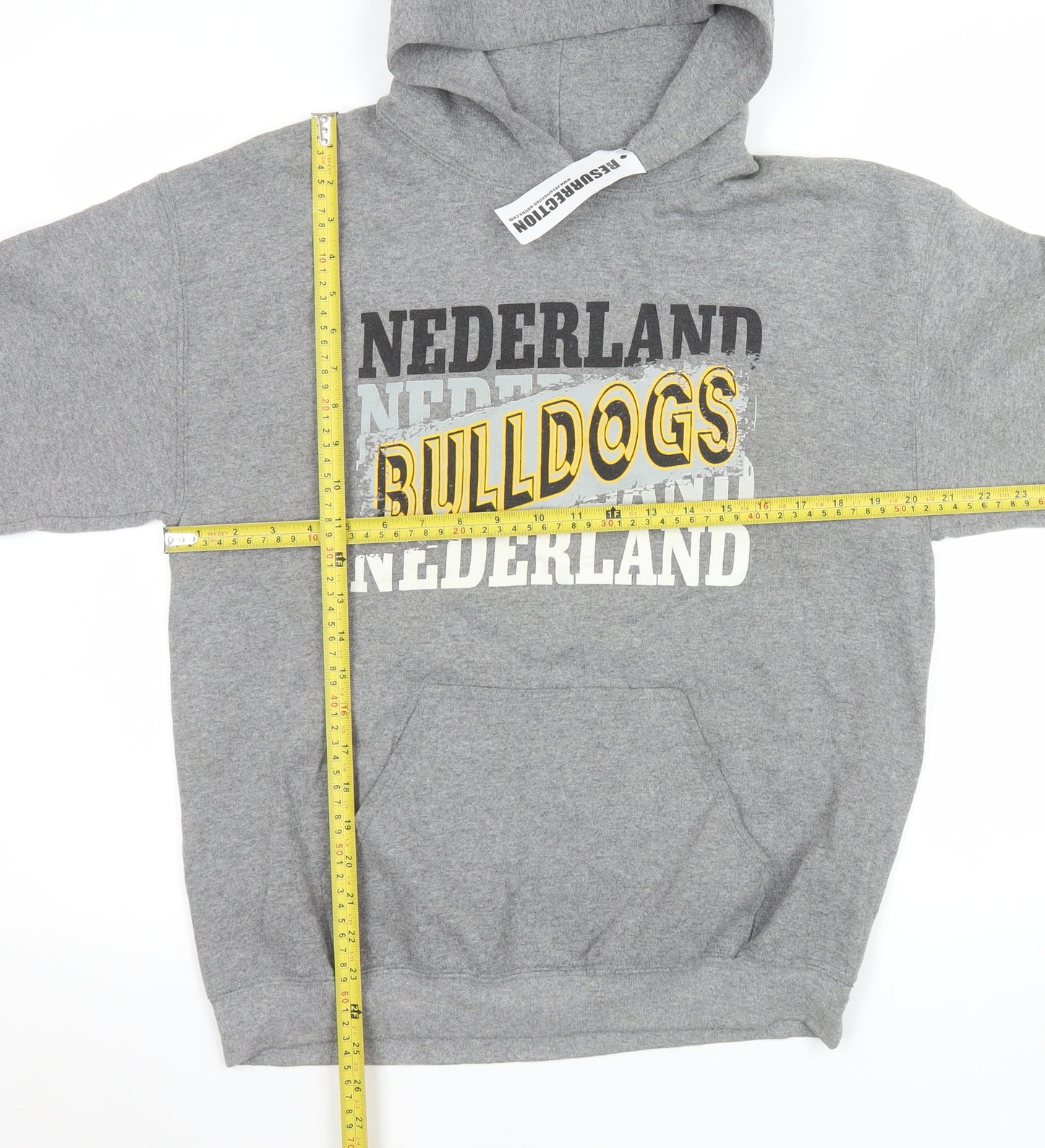 Gildan Men's Grey Nederland Bulldogs Pullover Hoodie M