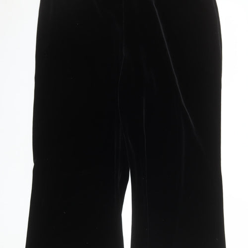 Bm Women Black Velvet Dress Pants Size 18 Straight Leg Trousers